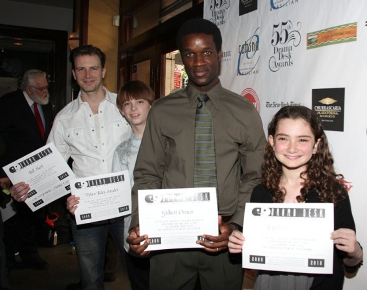 Bill Heck, Dylan Riley Snyder, Gilbert Owour and Emily Robinson at 