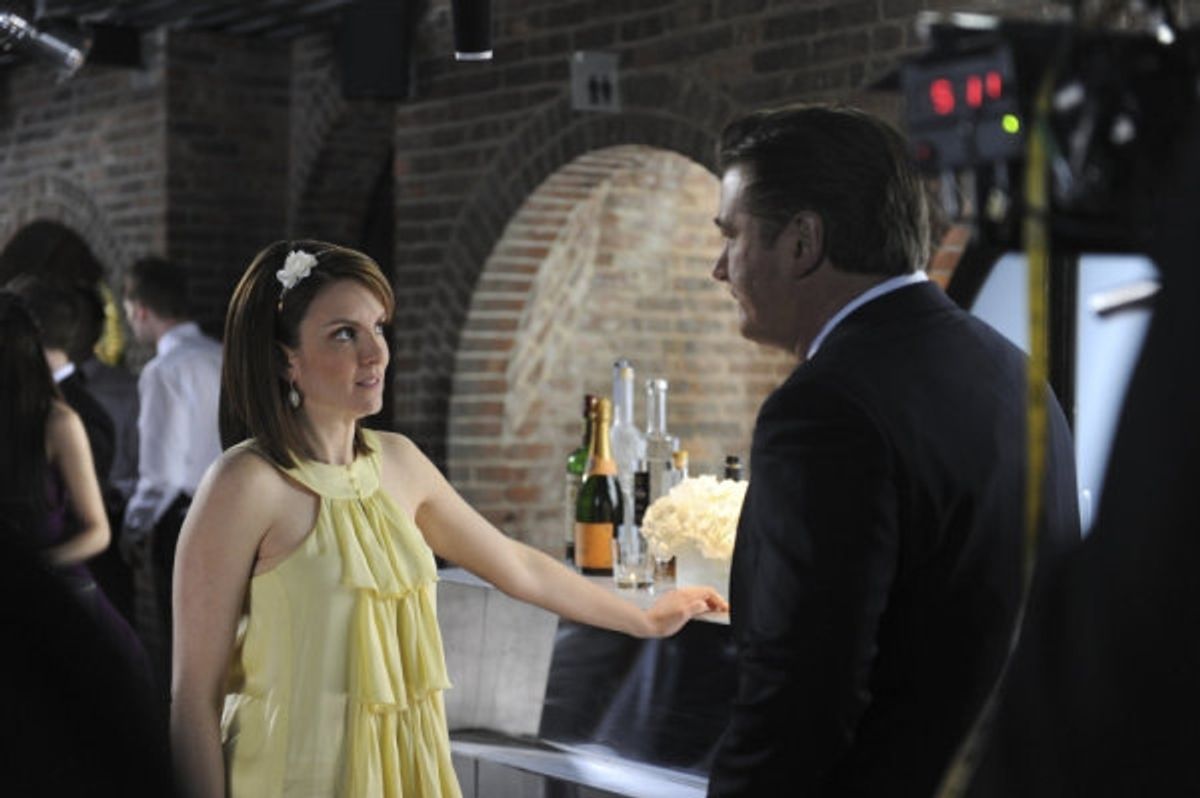 Tina Fey as Liz Lemon, Alec Baldwin as Jack Donaghy at 