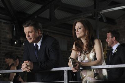 Alec Baldwin as Jack Donaghy, Julianne Moore as Nancy Donovan Photo