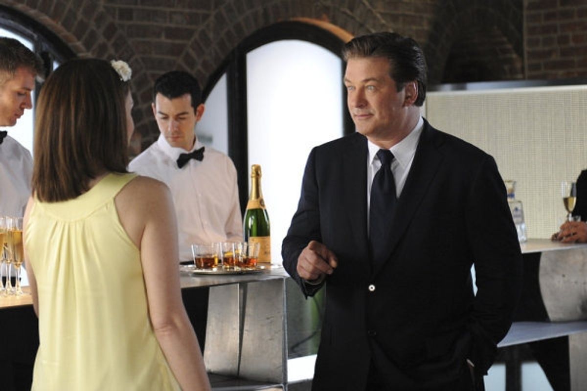 Tina Fey as Liz Lemon, Alec Baldwin as Jack Donaghy at 