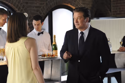 Tina Fey as Liz Lemon, Alec Baldwin as Jack Donaghy Photo