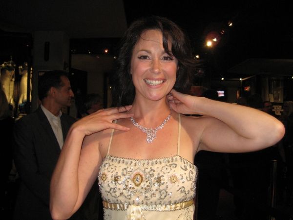 Suite Life's Kim Rhodes wears a Michael John creation - Handcrafted Lacy, Filigree Ne Photo