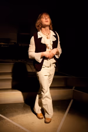 Brian (AaRon Snook) tells his story to the audience @ BroadwayWorld Brian (AaRon Snook) tells his story to the audience Photo