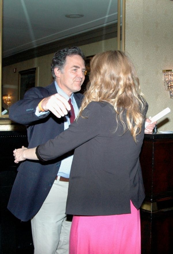 Tim Sanford presents Annie Baker with the Emerging Talent Special Citation Photo