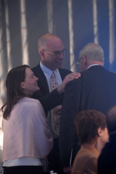 Charlotte Breed Handy, Seth Handy with Pawtucket Mayor James Doyle Photo