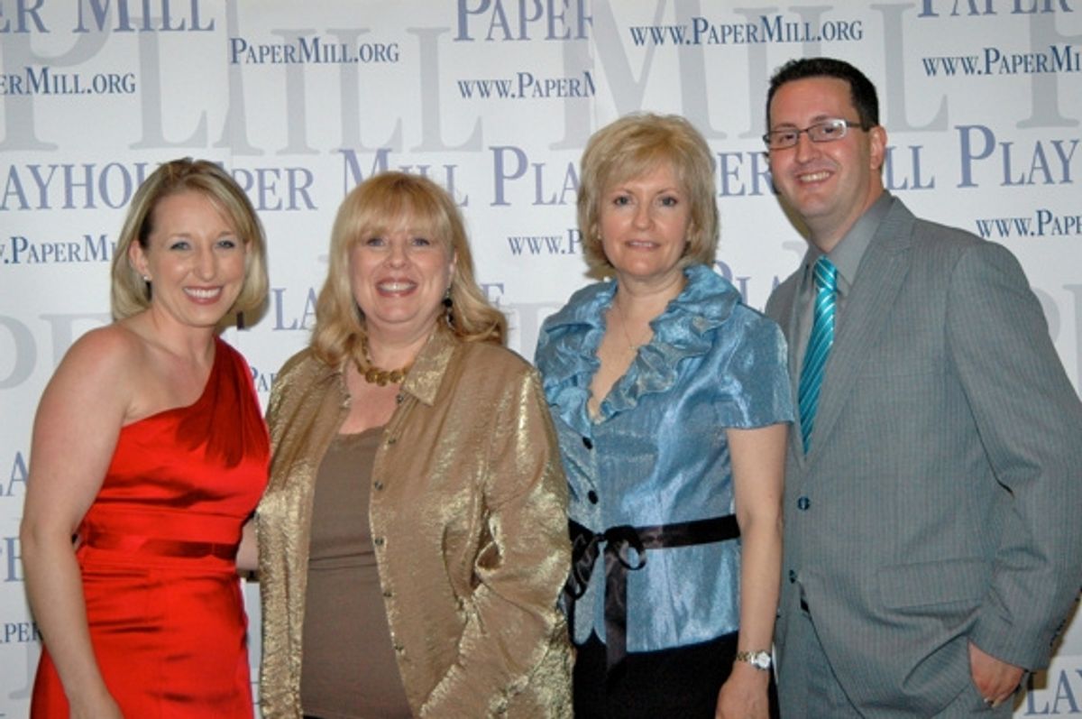 Helen Kyle, Carol McNulty, Pam Adams and Shayne Miller (Paper Mill Playhouse Director of Press and Public Relations) at 