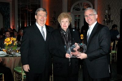 Mark W. Jones, Adelaide Zagoren and Mark S. Hoebee with the Antoinette Scudder Patron Photo