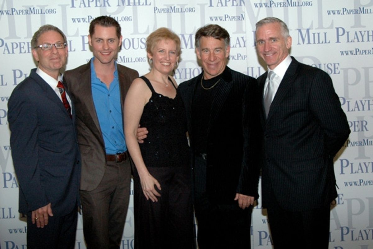Peter Parker (Associate Artistic Director of Paper Mill Playhouse) Michael Rose, Liz Callaway, Stephen Schwartz and Mark S. Hoebee at 