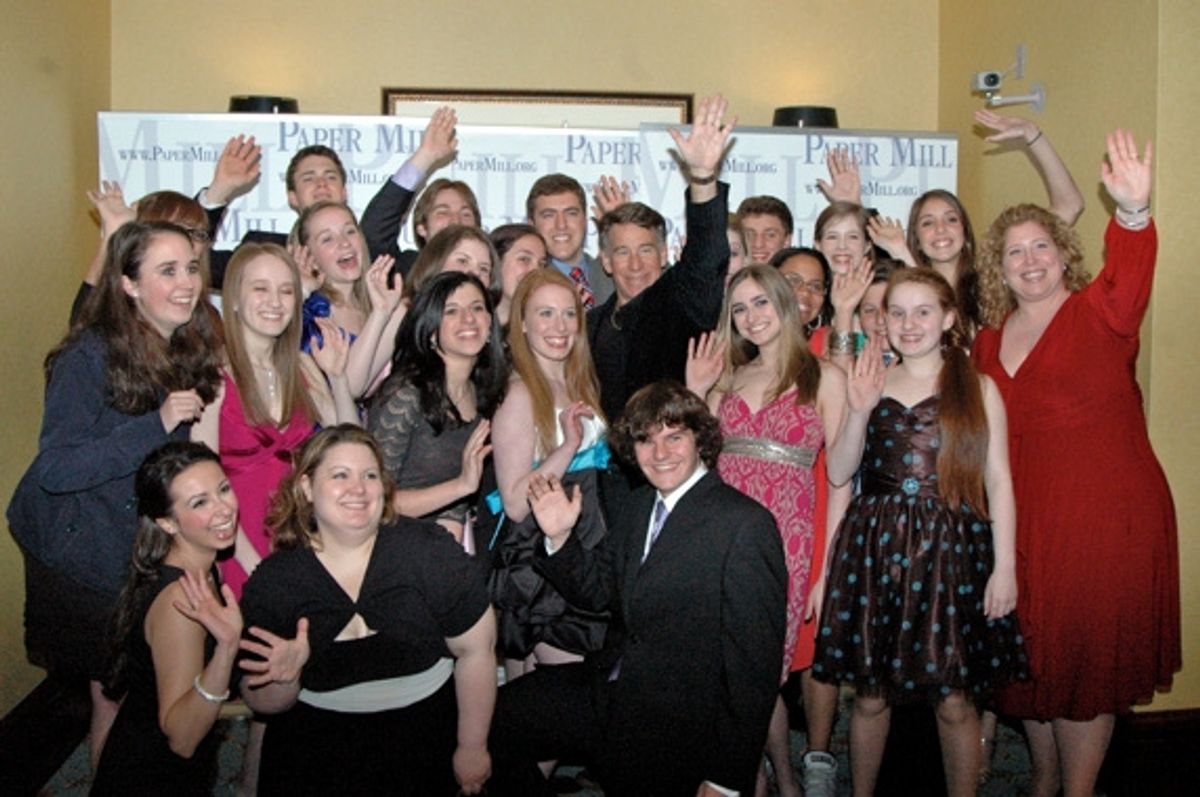 Paper Mill Playhouse Theatre School Students and Stephen Schwartz and Lisa Cooney (Director of Education at Paper Mill Playhouse) at 