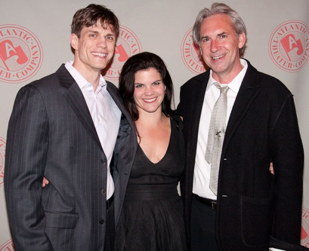 Lee Aaron Rosen with his wife and David Esbjornson at 