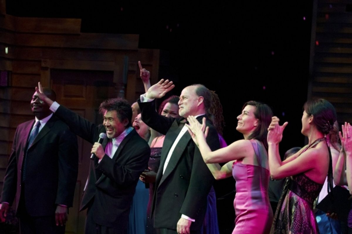 Robert Kelley with David Henry Hwang and Jeanine Tesori at 