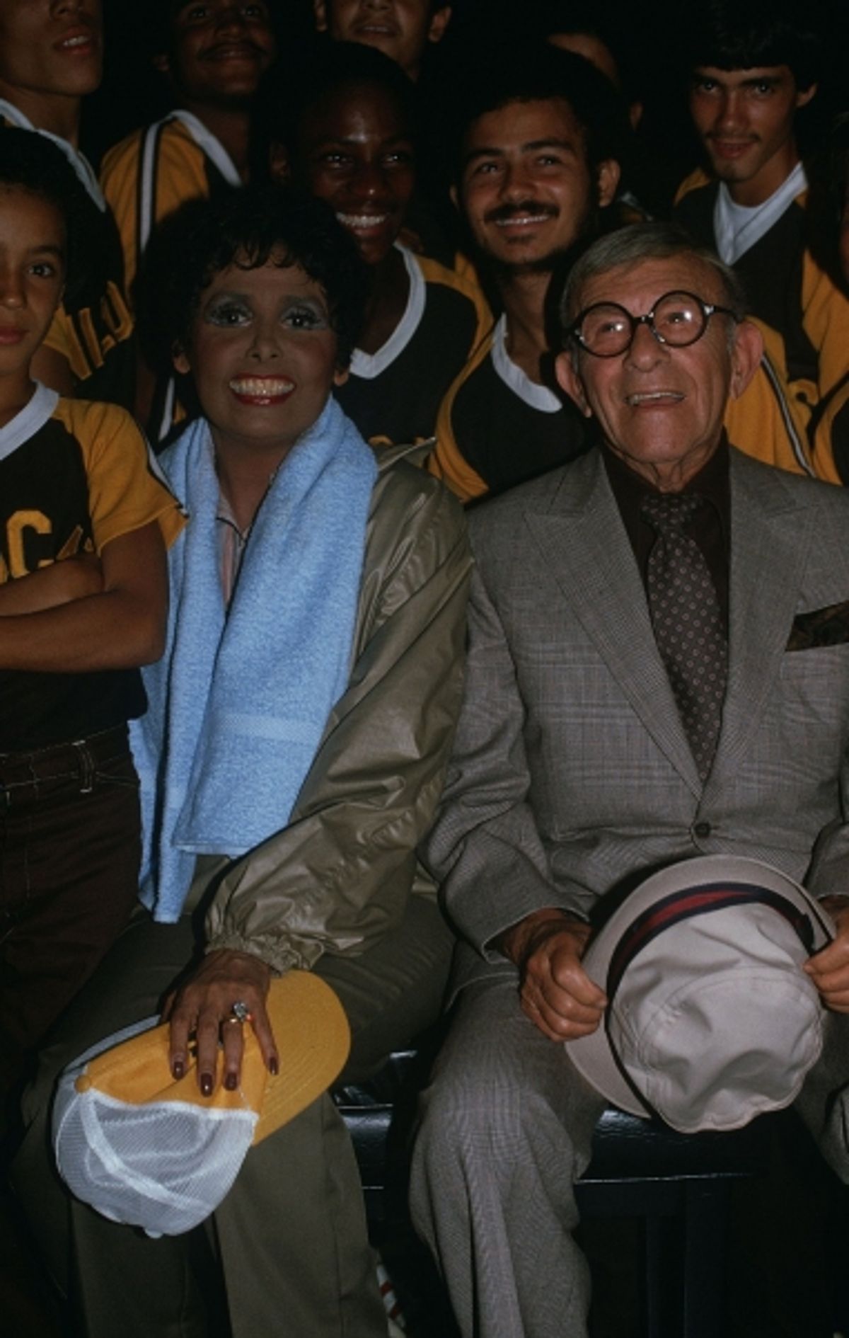 with George Burns in 1981 at 