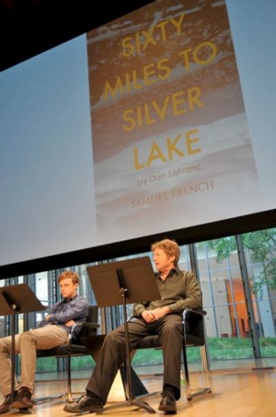 Dane DeHaan and Joseph Adams read from LeFranc's play  "Sixty Miles to Silver Lake."  Photo