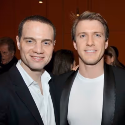 Jordan Roth with "Next Fall" star  Patrick Huesinger Photo