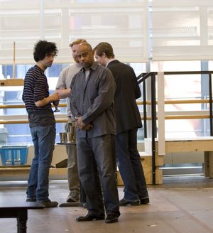 Ruben Santiago-Hudson (front), Hamish Linklater, Happy Anderson, and Cary Donaldson Photo