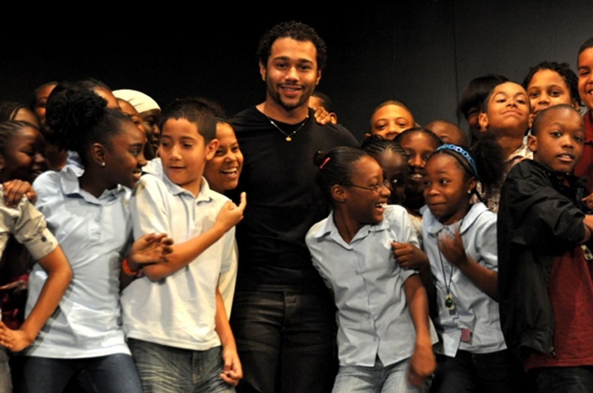 Corbin Bleu & students at 
