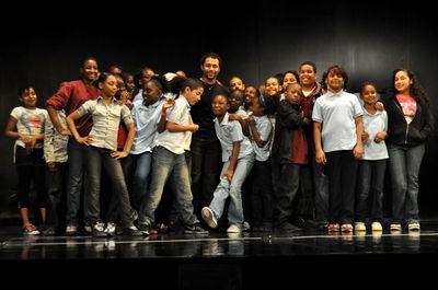 Corbin Bleu & students Photo