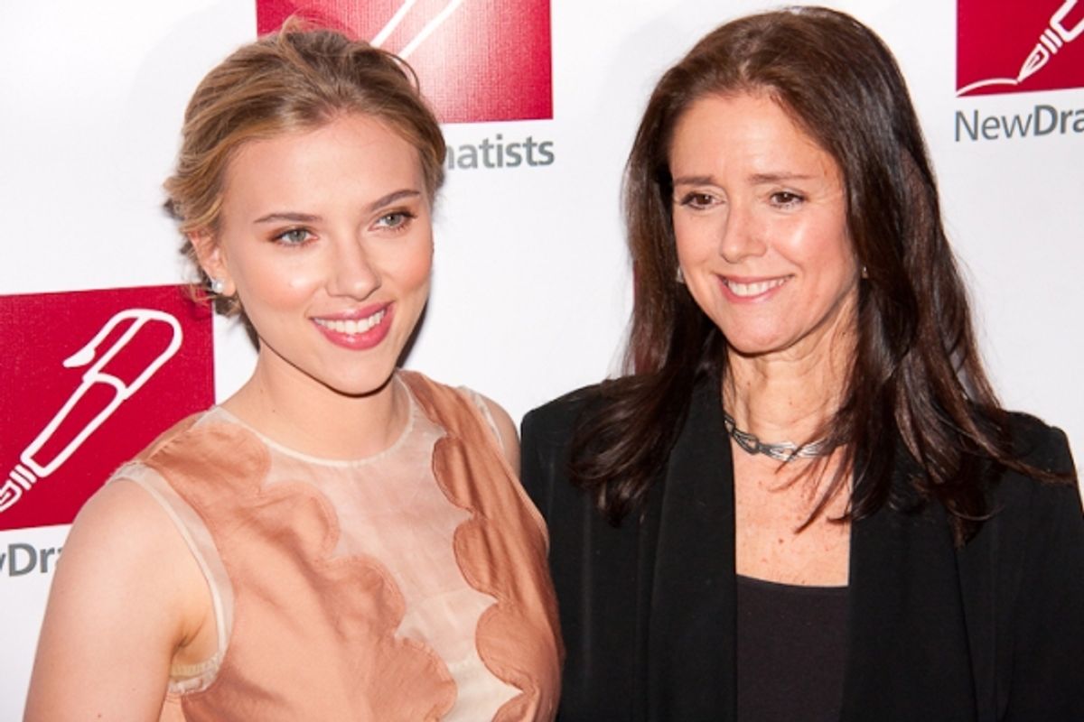 Scarlett Johansson and Julie Taymor at 