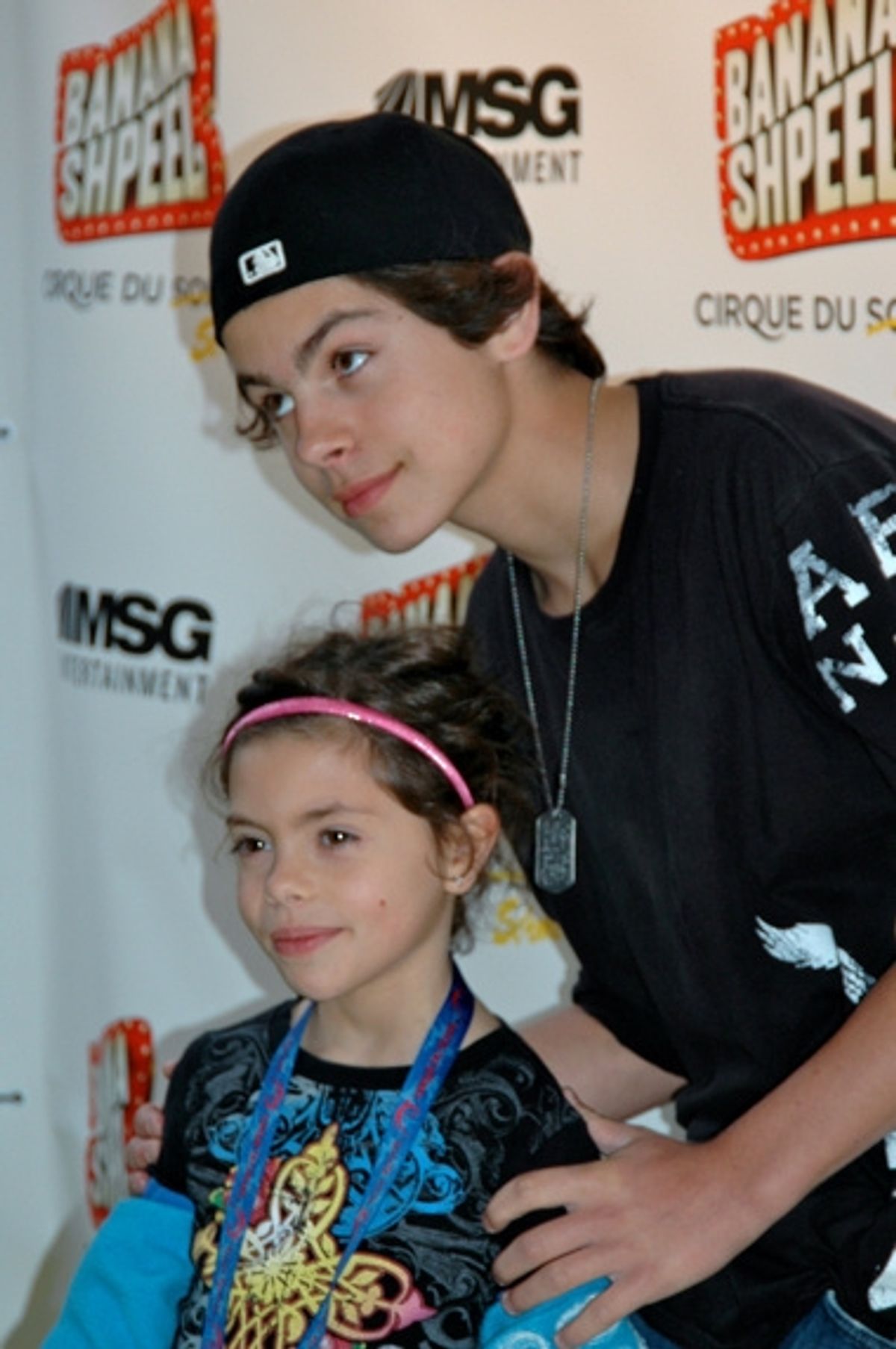 Jake T. Austin and his sister at 