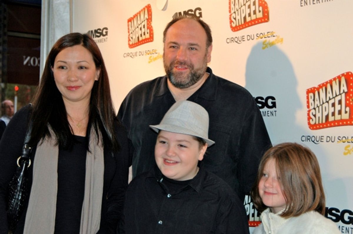 James Gandolfini and family at 
