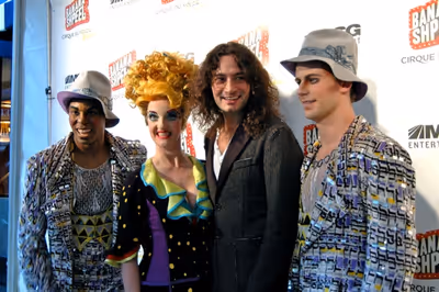 DeWitt Fleming Jr., Shereen Hickman, Constantine Maroulis, and Luke Hawkins Photo