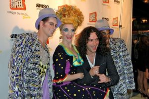 Luke Hawkins, Shereen Hickman, Constantine Maroulis, and DeWitt Fleming Jr Photo