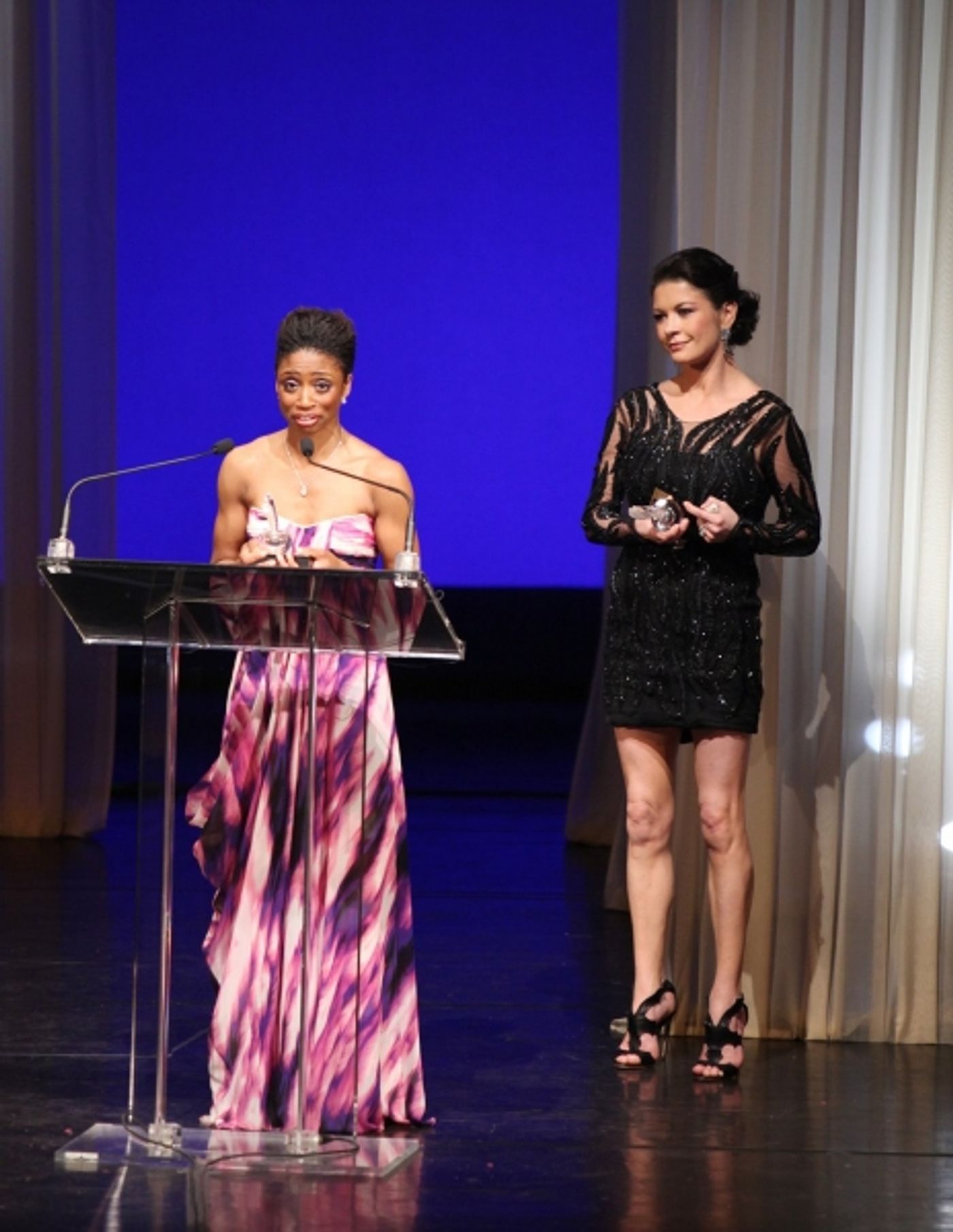 Photo Coverage: Sneak Peek! Montego Glover & Catherine Zeta-Jones at The Drama Desk Awards!  Image