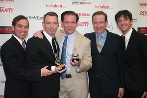 Sam Breslin Wright, Matthew Schneck, Thomas Jay Ryan, Arnie Burton and Michael Urie Photo