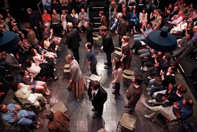 Curtain call: Cast of the critically acclaimed David Cromer production of Thornton Wi Photo