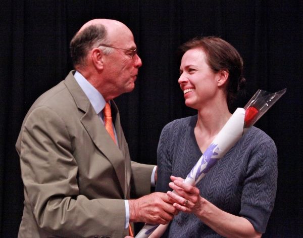 Tappan Wilder honored Lori Myers who departed the production that evening Photo