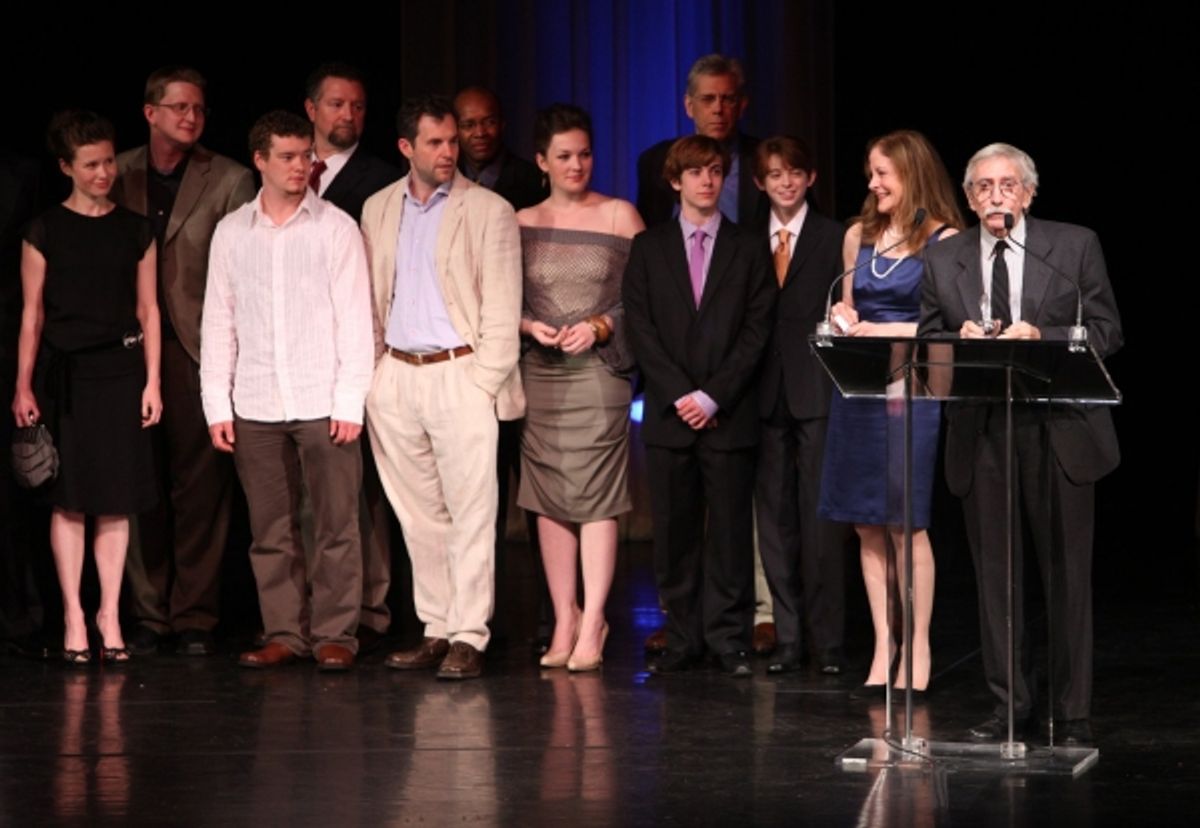 Edward Albee with Hallie Foote an the ensemble from THE ORPHAN'S HOME CYCLE
 at 