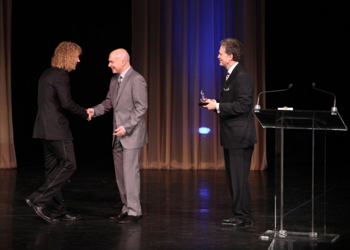 David Bryan, Michael Cerveris and Boyd Gaines
 at 