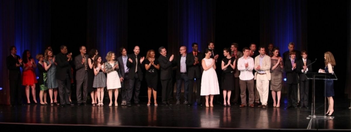 Edward Albee with Hallie Foote an the ensemble from THE ORPHAN'S HOME CYCLE
 at 