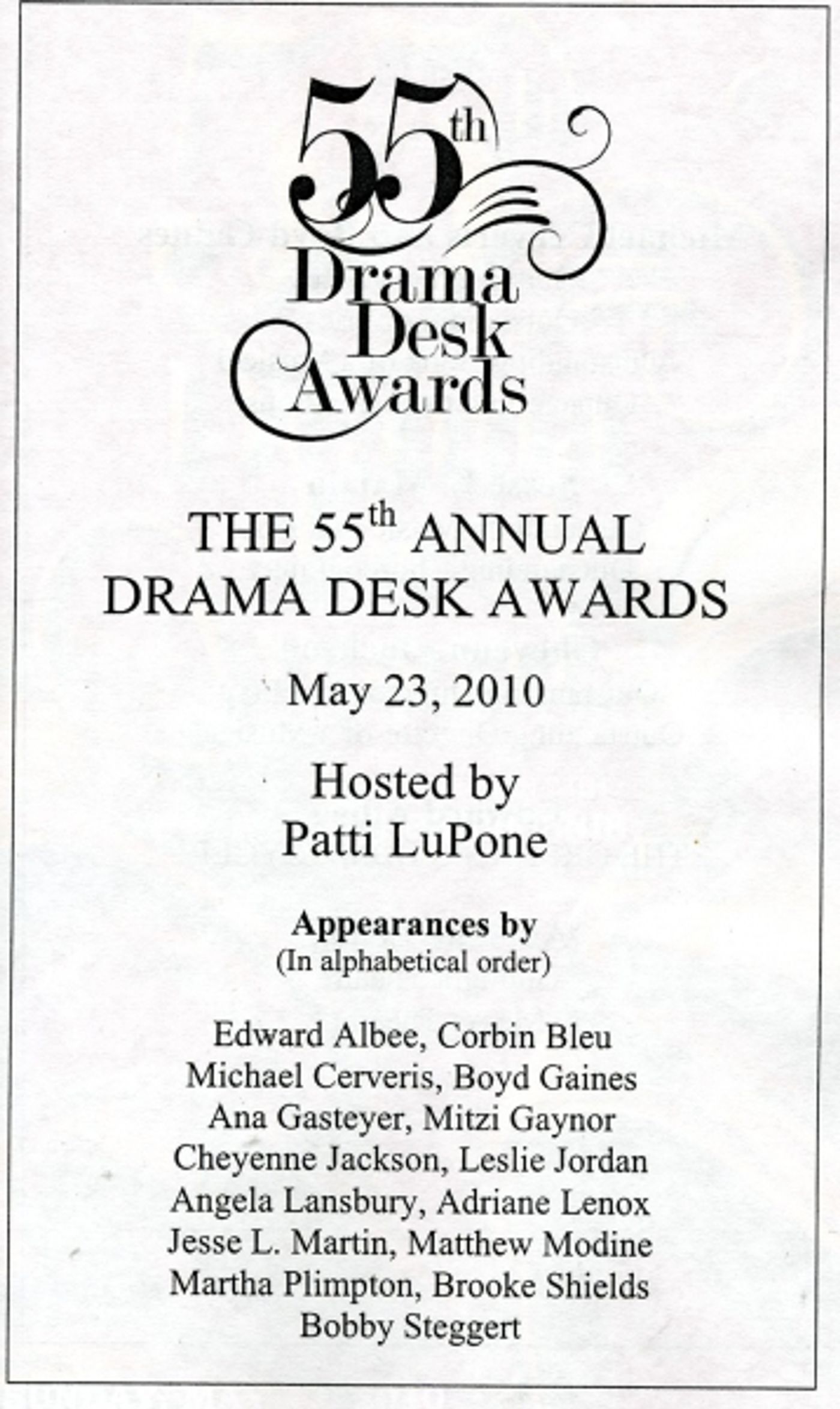 Photo Coverage: 2010 Drama Desk Awards Ceremony - Part 2  Image