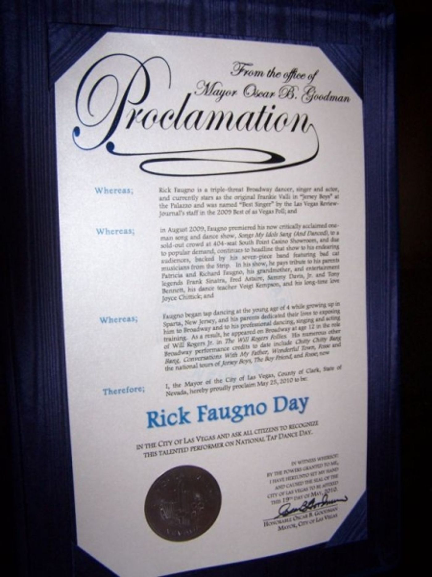 Photo Flash: Rick Faugno Day In Las Vegas  Image
