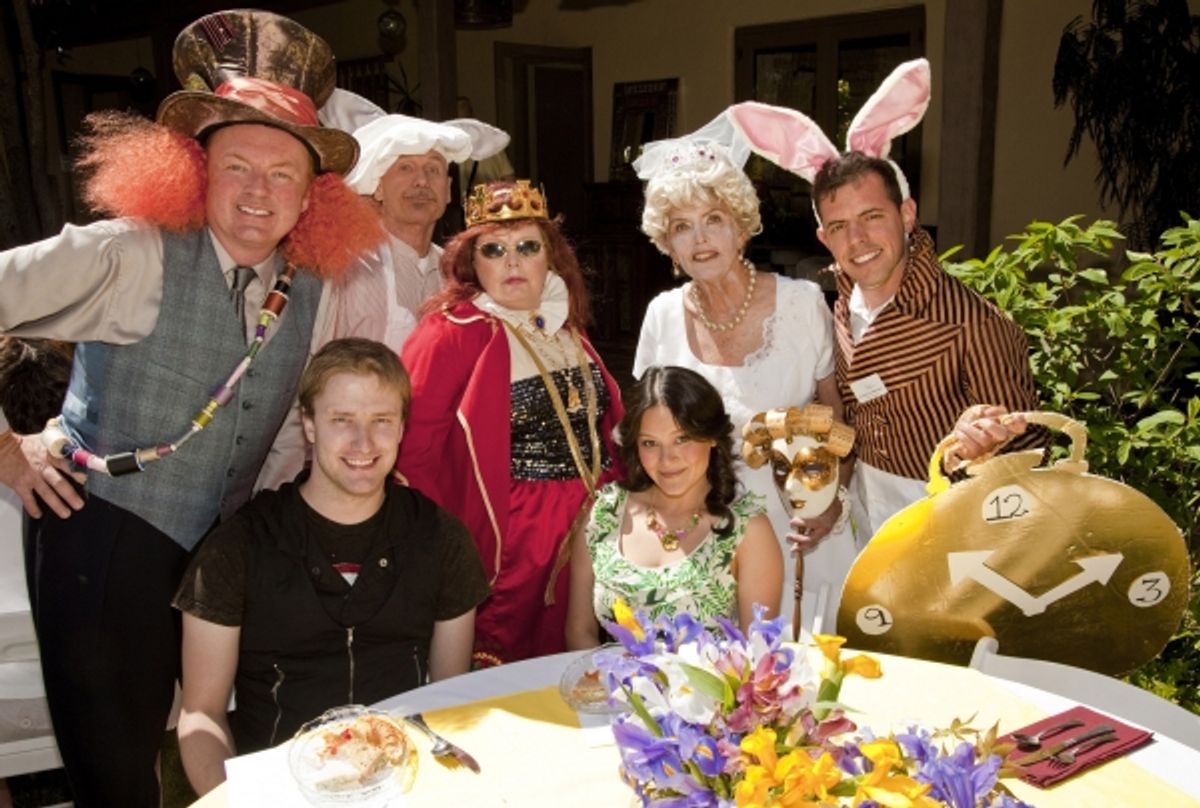 Eldon Turner, Peter Brown, Nicholas Benko, Pamela Munro, Romi Dames, Joan Potter and Chef Joseph Fiorillo at 