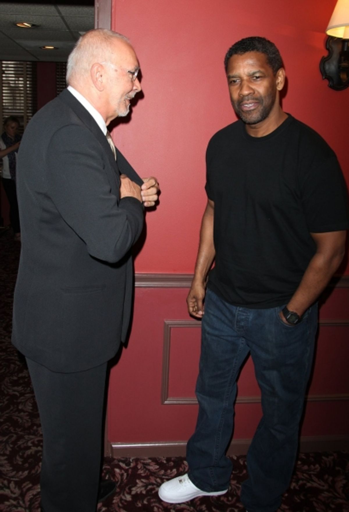 Frank Langella and Denzel Washington at 