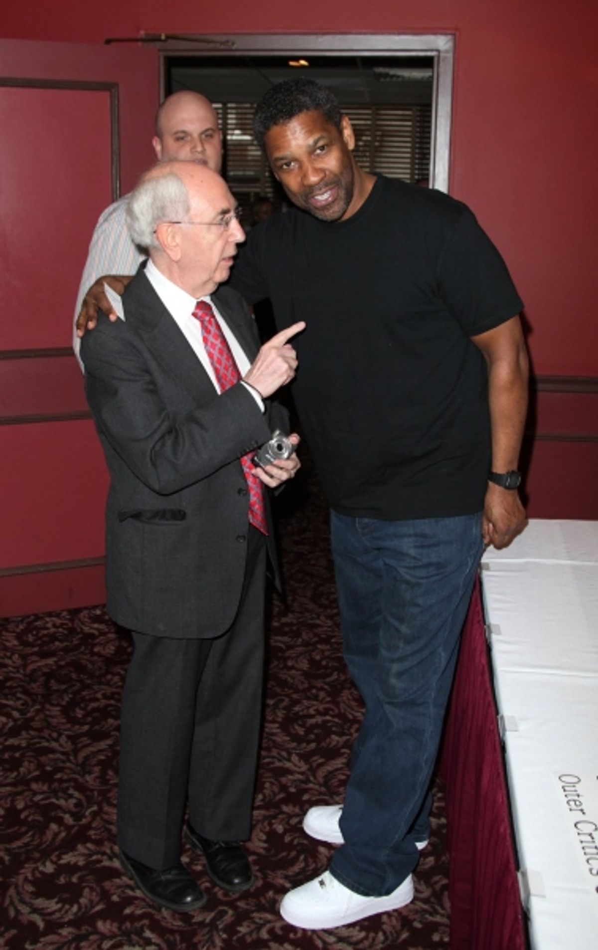 Heath Schwartz, Aubrey Reuben and Denzel Washington at 