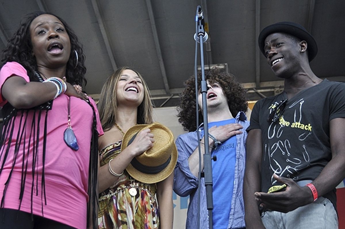 Jeannette Bayardelle, Vanessa Ray, Larkin Bogan & Terrance Thomas at 