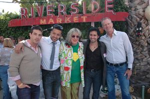 Party guest David, Jai Rodriguez, Allee Willis, John Lloyd Young and APLA Executive D Photo