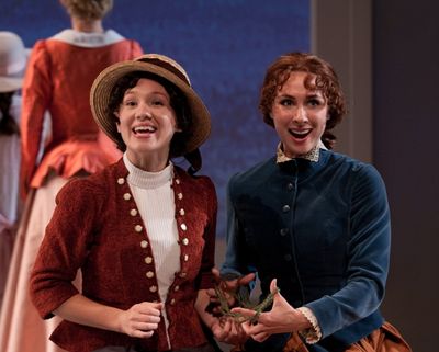 Liz Filios as Celeste #1 and Caroline Dooner as Celeste #2 Photo