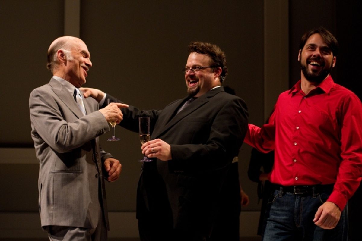 Walter Charles as Charles Redmond, Scott Greer as Bob Greenberg and Jeffrey Coon as George at 