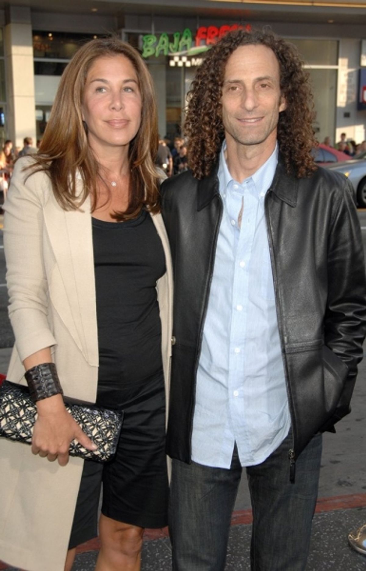 Kenny G. and Guest at Brody-Led 'Splice' Premieres in Los Angeles