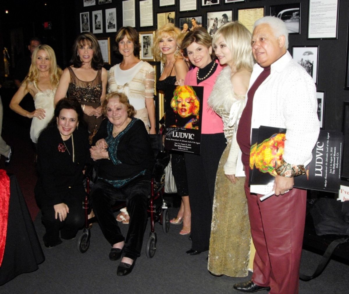 EG Daily, Donelle Dadigan, Kate Linder, Rose Marie, Cathy Silvers, Loni Anderson, Gloria Allred, Judy Tenuta and artist Ludvic at 