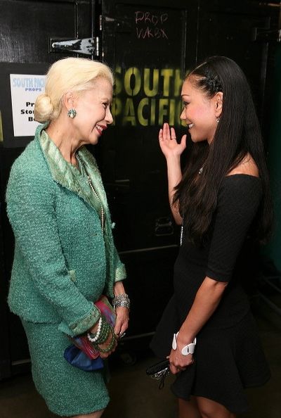 France Nuyen (L) (Liat in the film) and cast member Sumie Maeda Photo
