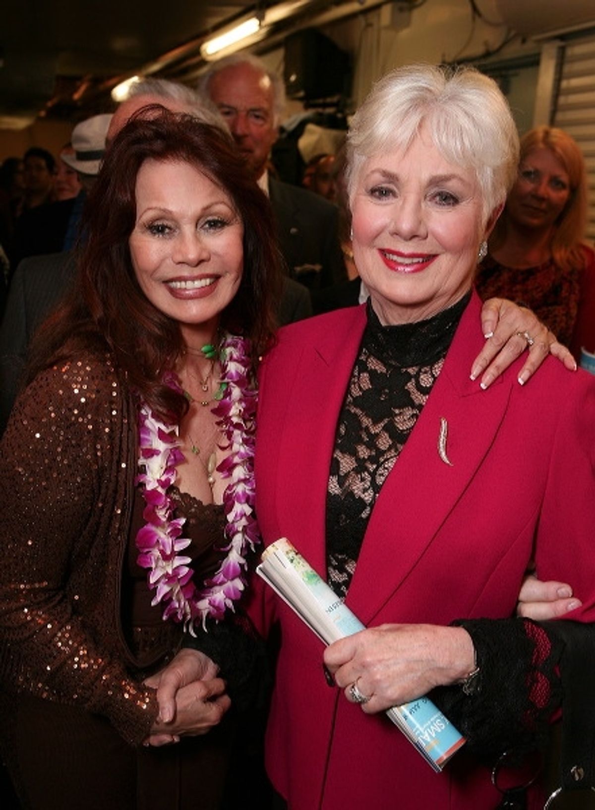 BarBara Luna (L) (original Broadway cast) and actress Shirley Jones at 