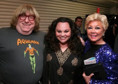 Bruce Vilanche, cast member Keala Settle and actress Mitzi Gaynor Photo
