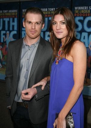 Michael C. Hall (L) and wife actress Jennifer Carpenter @ BroadwayWorld Michael C. Hall (L) and wife actress Jennifer Carpenter Photo