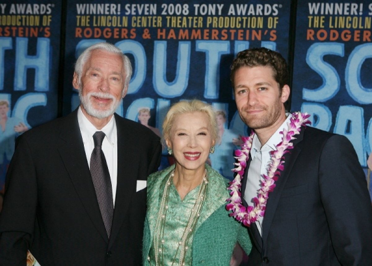 John Kerr, France Nuyen (Lt. Cable and Liat in the film) pose with Matthew Morrison at 