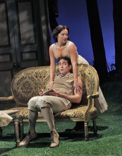 Candra Savage as Petra and Christopher Dylan Herbert as Henrik Photo